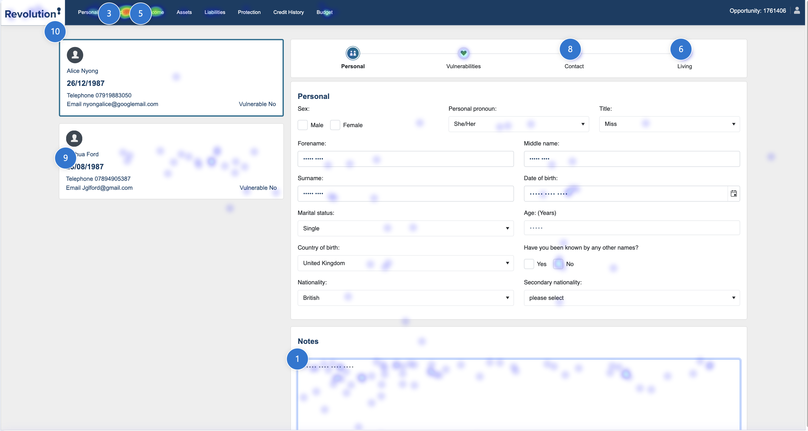 Heatmap behavior tracking