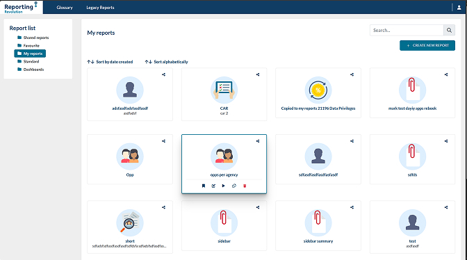 New MI Reporting Homepage